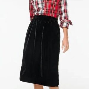 NWT JCrew Velvet Pull on Skirt size large BM062